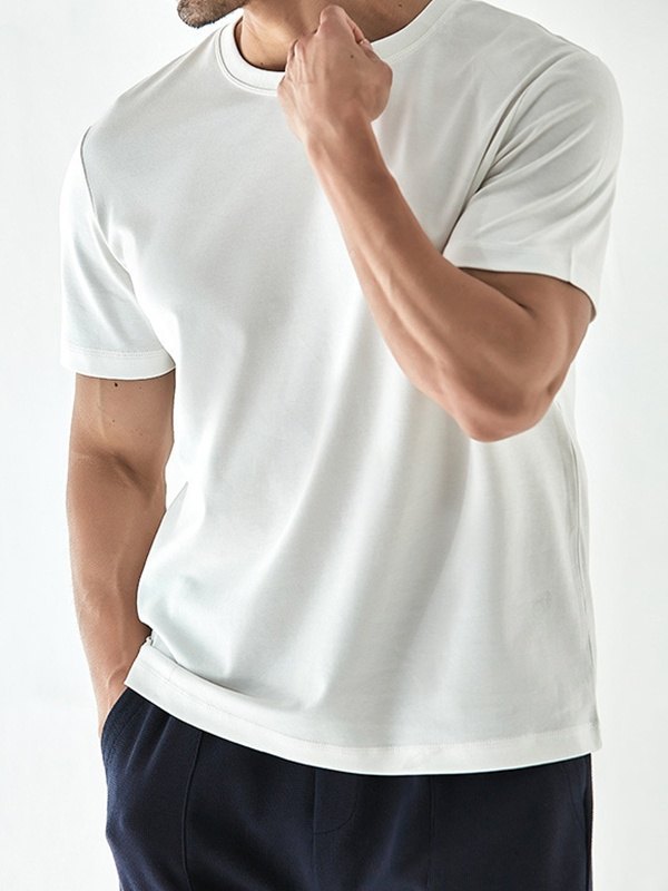 Kurzärmlige Baumwolle aus flüssigem Ammoniak für Herren-2