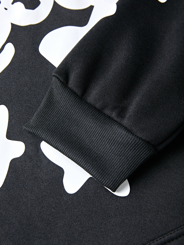 Kapuzenpullover mit Stern-Buchstaben-Print für Herren-3