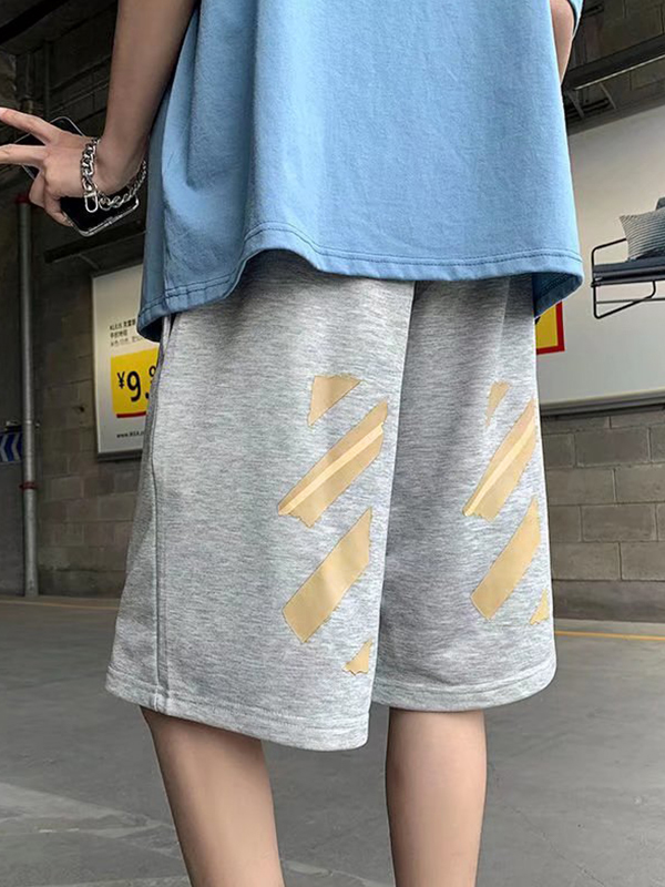 Dünne, lockere Herren-Shorts mit Grafikdruck-1